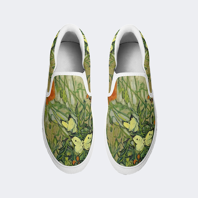 Butterflies and Poppies - Slip On