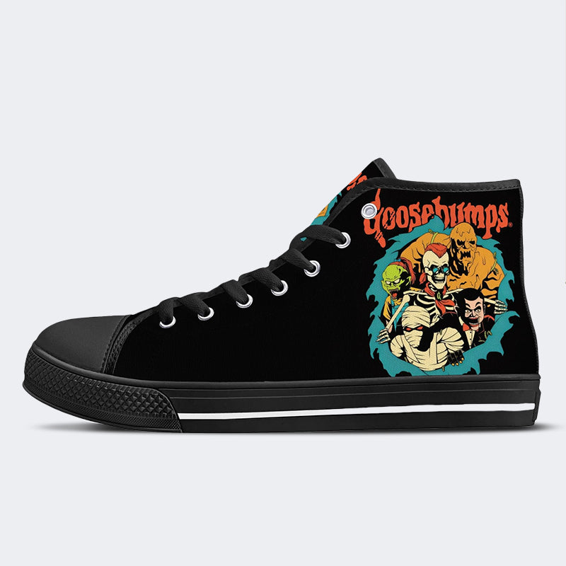 Unisex Horror Totenkopf Druck - High Top Canvas