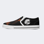 Unisex Halloween Horror Skull Print - Slip On Shoes