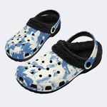 Unisex Ink Print - Fur Lined Slippers/Sandals