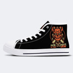 Unisex Horror Skull Print - High Top Canvas