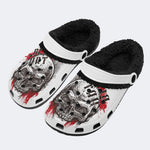 Dark Blood Skeleton - Fur Lined Slippers/Sandals