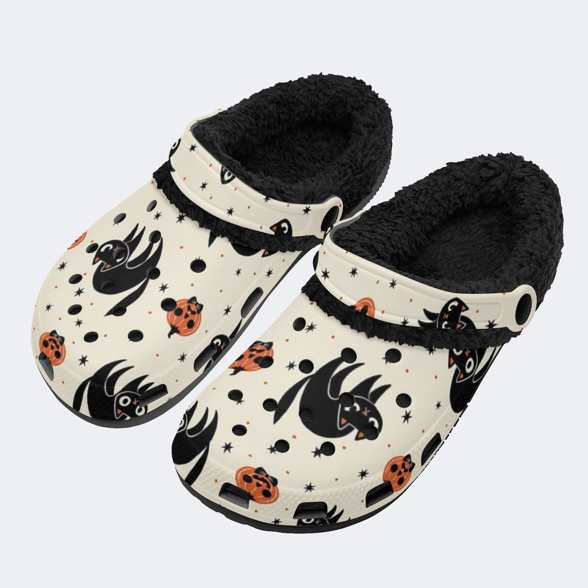 Cute Halloween Kitten - Fur Lined Slippers/Sandals