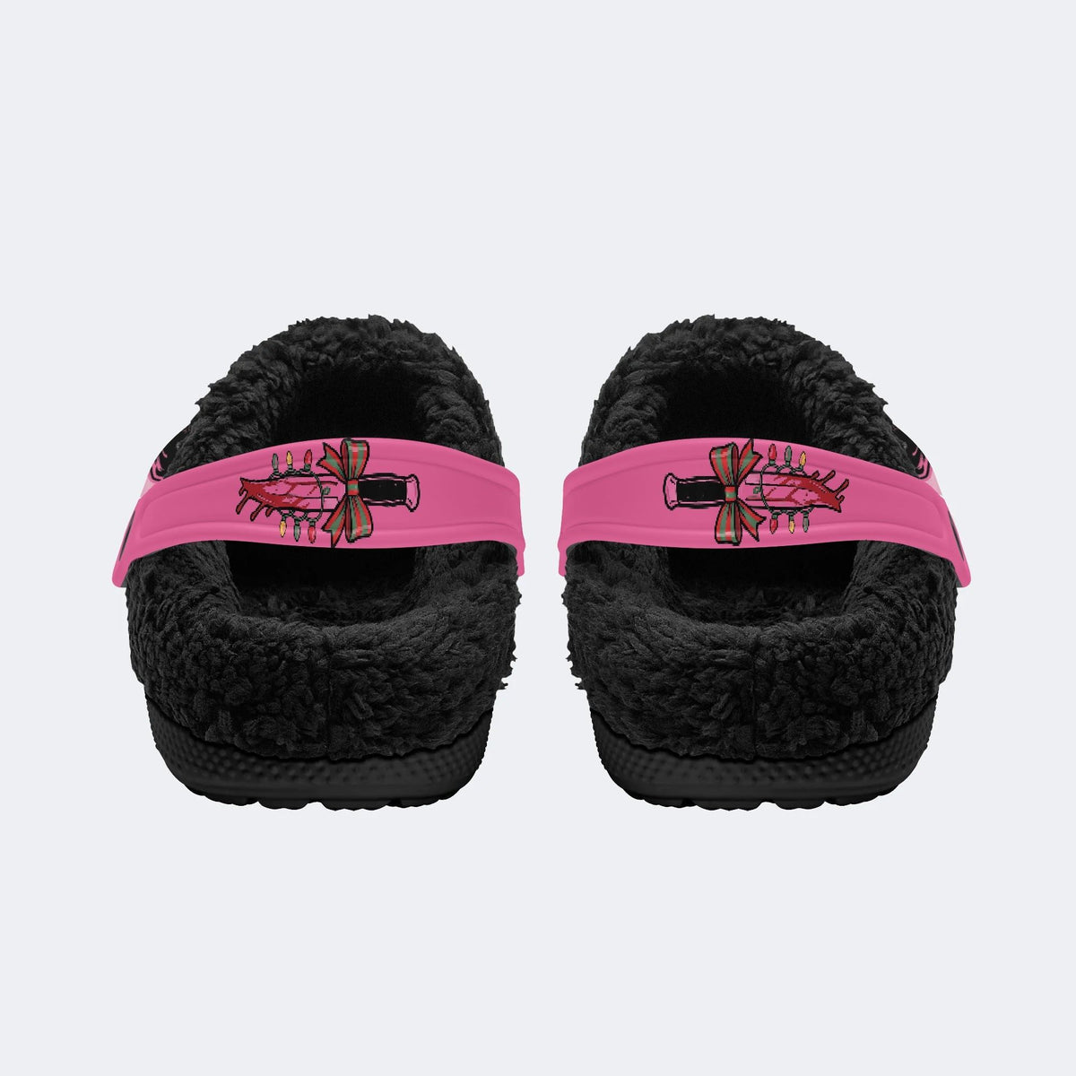 Gothmas Xmas Ghost‑ Fur Lined Slippers/Sandals