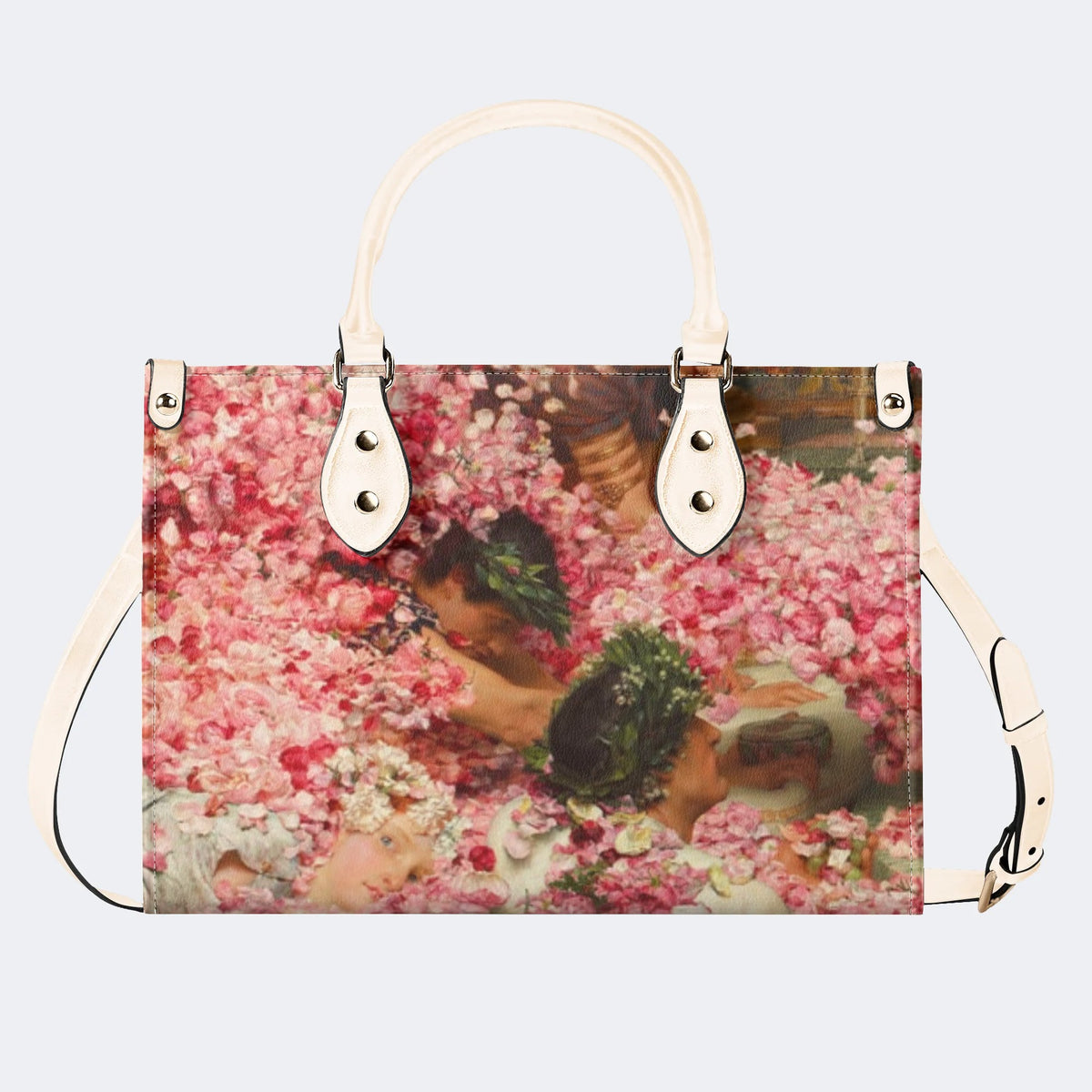 Roses of Heliogabal Print - Leather Handbag