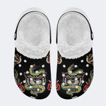 Tiger&Snake Art Print- Fur Lined Slippers/Sandals