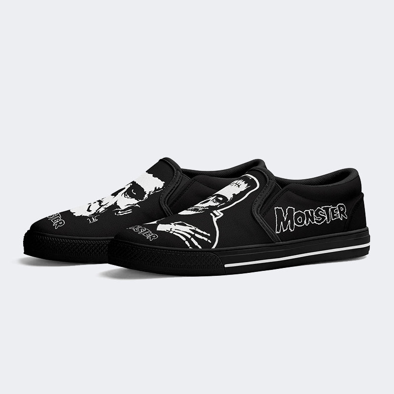 Unisex Monster Skull - Slip On Shoes