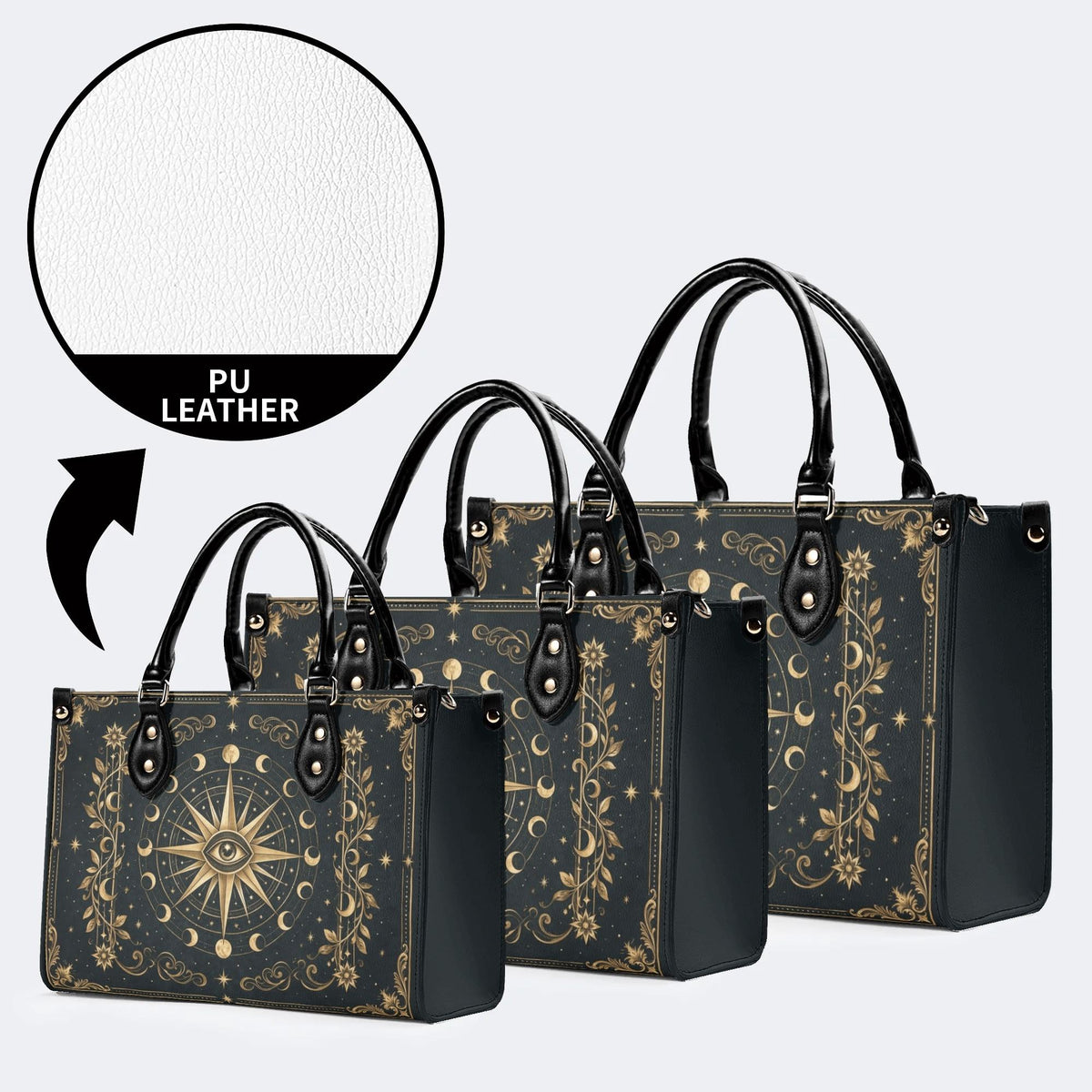 All Seeing Eye Moon Print Handbag Factory Direct Sales