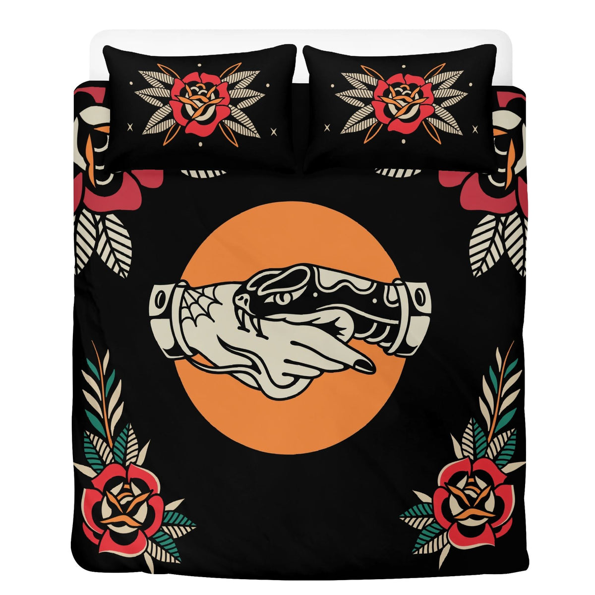 Trust No One Snake Print - Three Piece Bedding Set