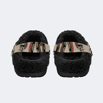 Tattoo Skull Serpent Rose - Fur Lined Slippers/Sandals