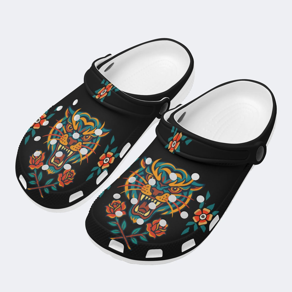 Tiger Head Print - Slippers/Sandals