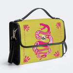 Pink Rattlesnake - Leather Satchel Bag