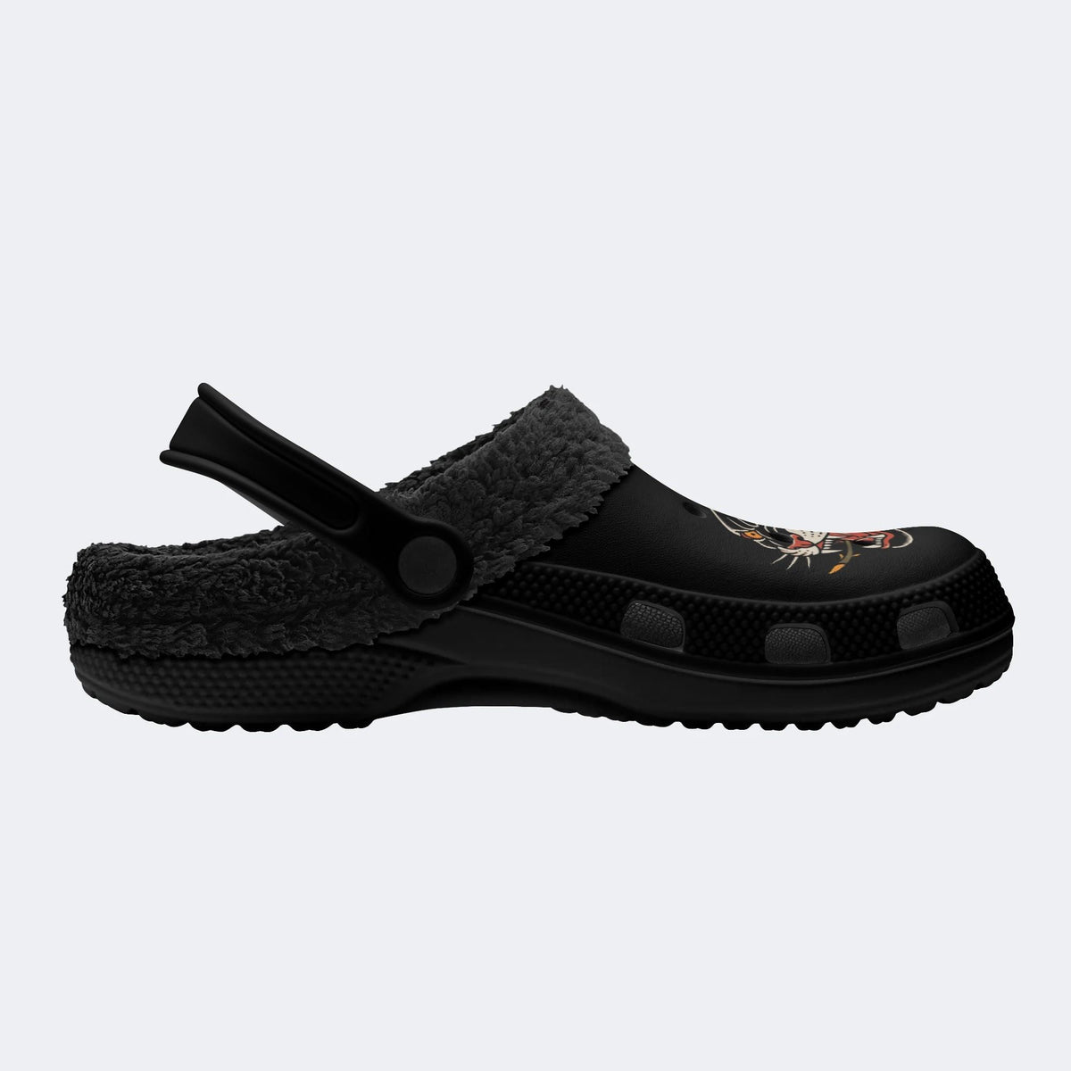 Panther Rose Tattoo - Fur Lined Slippers/Sandals