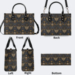 Starry Sky And Moth Print - Leather Handbag