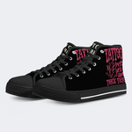 Unisex Tattoos Print - High Top Canvas