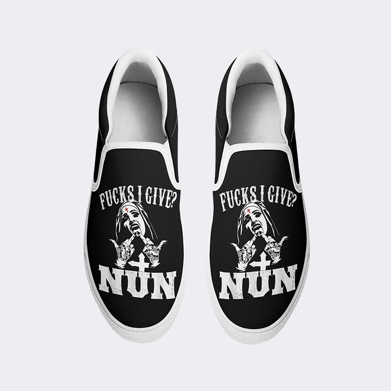 Unholy Nun Fucks Given Nun Unisex - Slip On Shoes