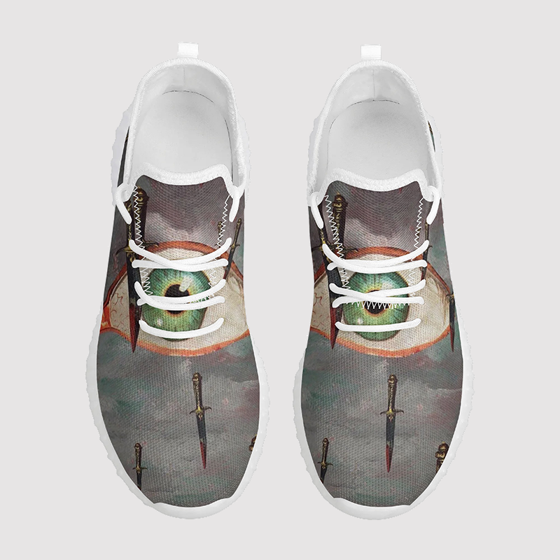 Pupil Dagger Print Mesh Knit Sneakers
