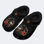 Panther Rose Tattoo - Fur Lined Slippers/Sandals