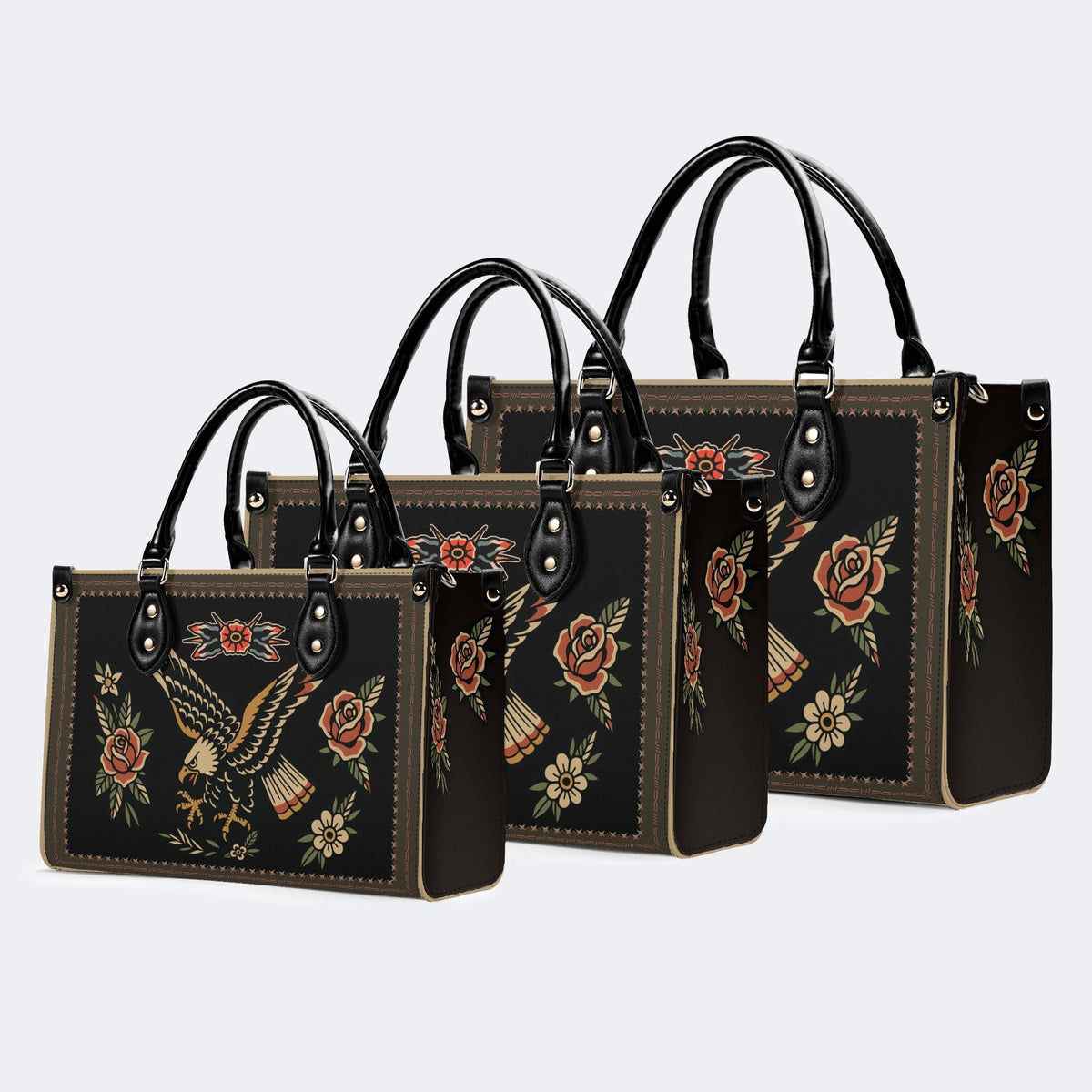 Eagle Spreads Wings - Leather Handbag