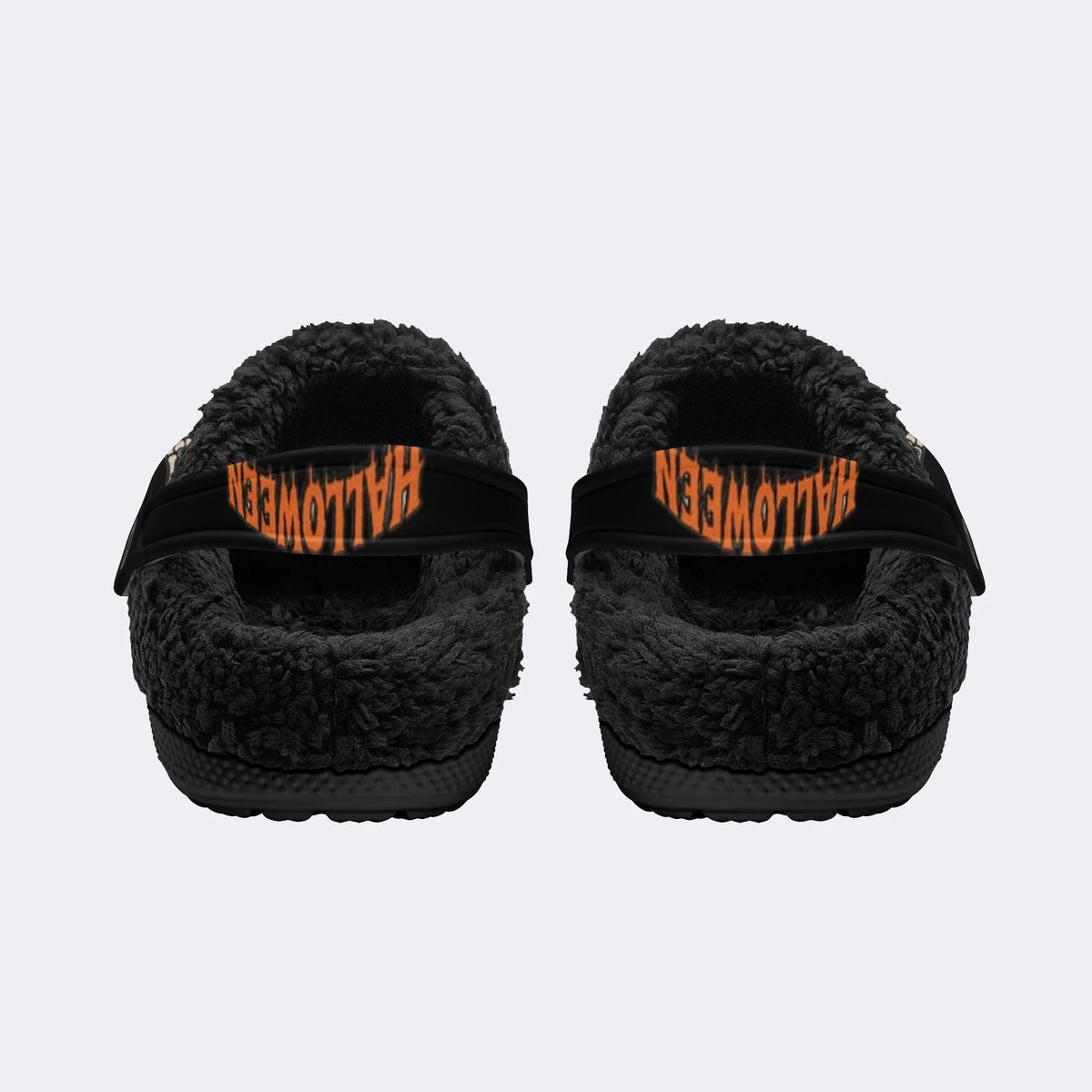 Cool Skull Pumpkin - Fur Lined Slippers/Sandals