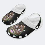 Unisex More Brains Print - Fur Lined Slippers