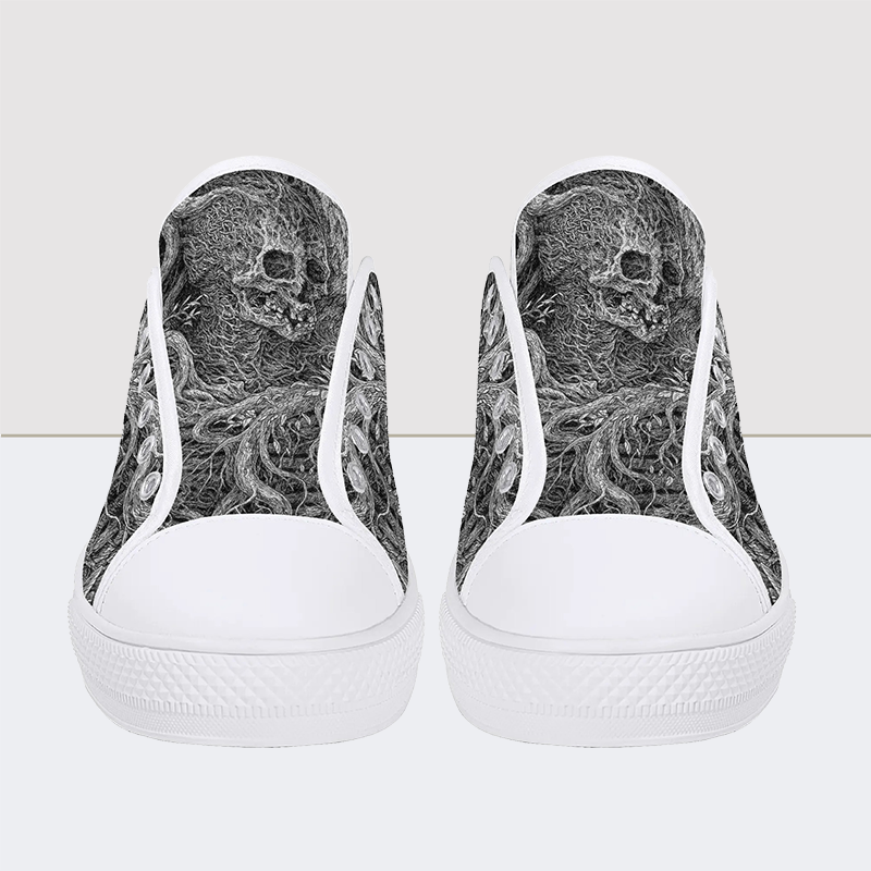 Cover for Caecus Skull Low Top Canvas Shoes