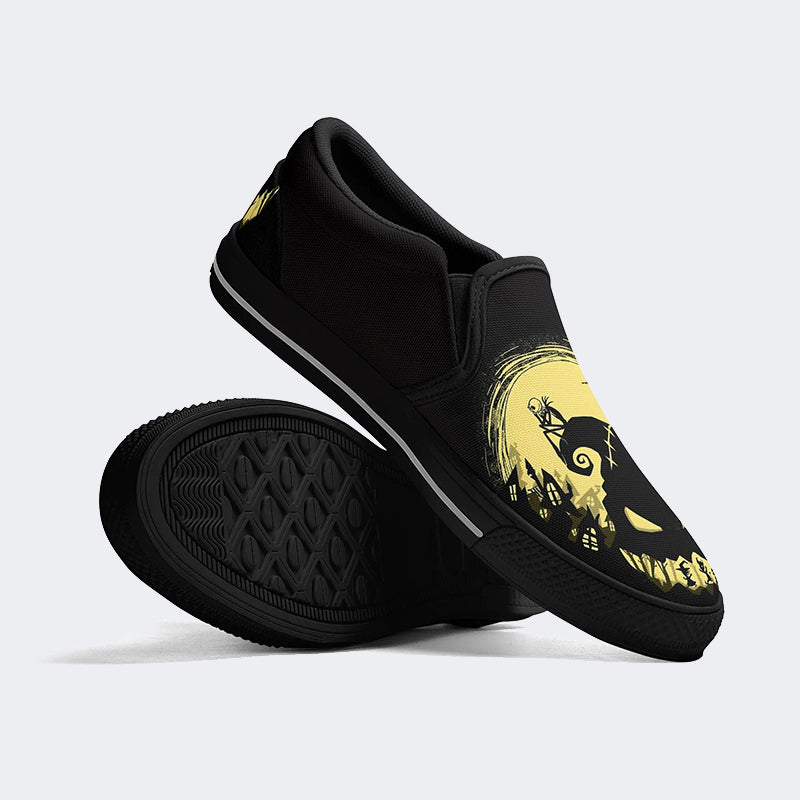 Halloween Art Casaul Print - Slip On Shoes