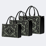 Light Green Eagle Totem - Leather Handbag