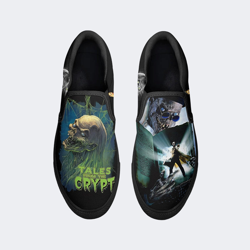 Unisex Tales Crypt Zombie Art Print - Slip On Shoes