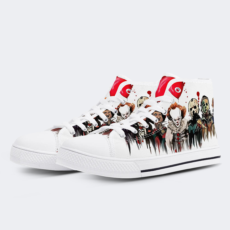 Horror Movie Vintage Graphic - High Top Canvas