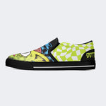 Unisex Skateboarding Cat Print - Slip On Shoes