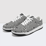 Visual Vortex Dunk Low Leather Sneakers
