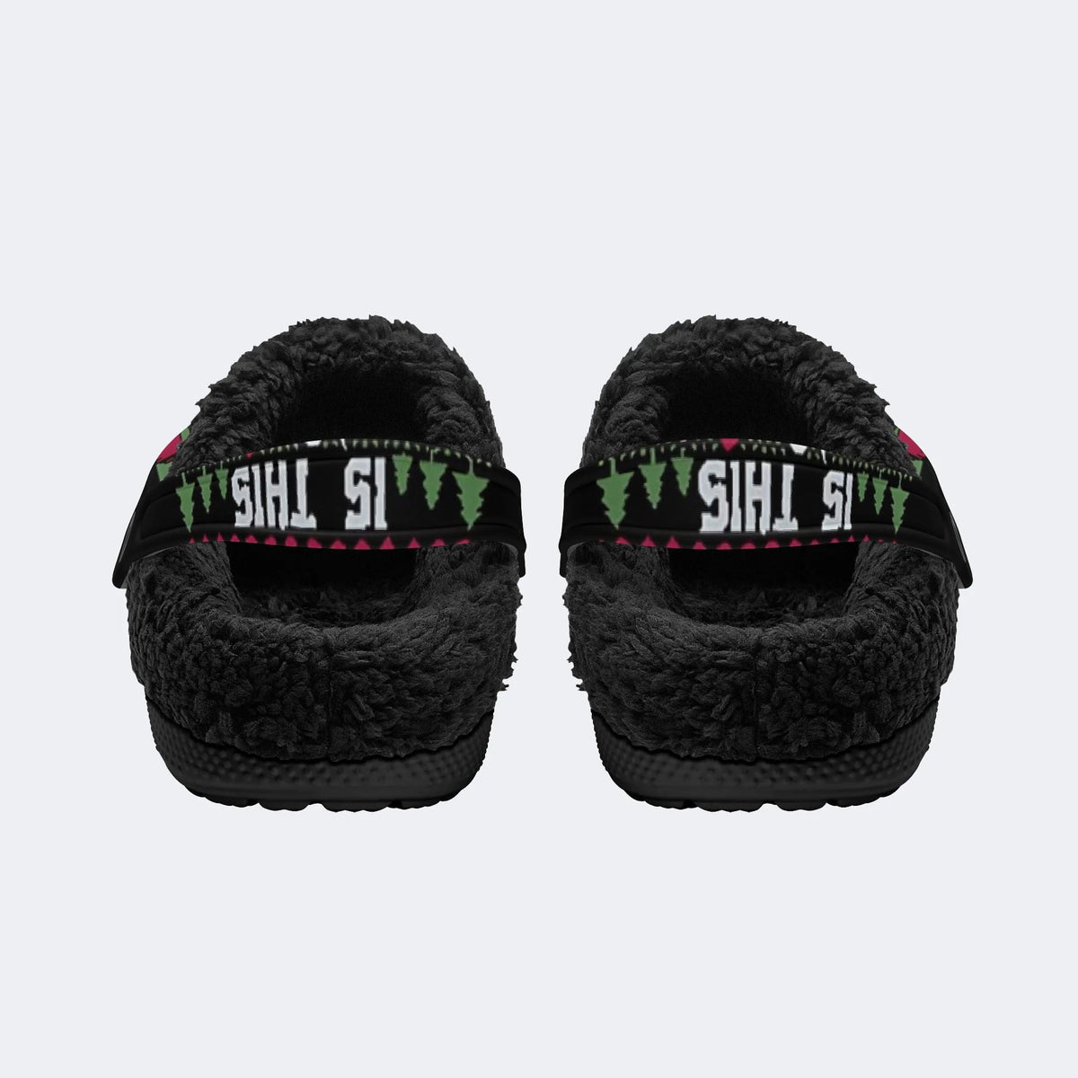 Gothmas Ghost Santa - Fur Lined Slippers/Sandals