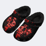Blood Splash Skull - Fur Lined Slippers/Sandals
