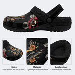 Traditional Eagle Print - Fur Lined Slippers/Sandals