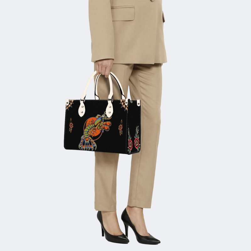 Boxing Shrimp Print Handbag Factory Direct Sales