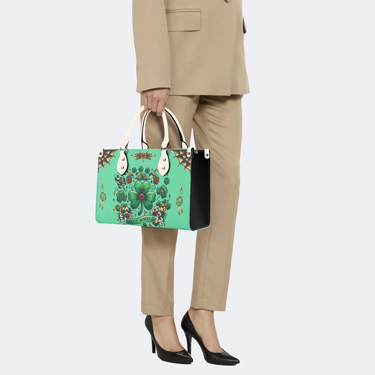 Happy St. Patrick's Day - Leather Handbag