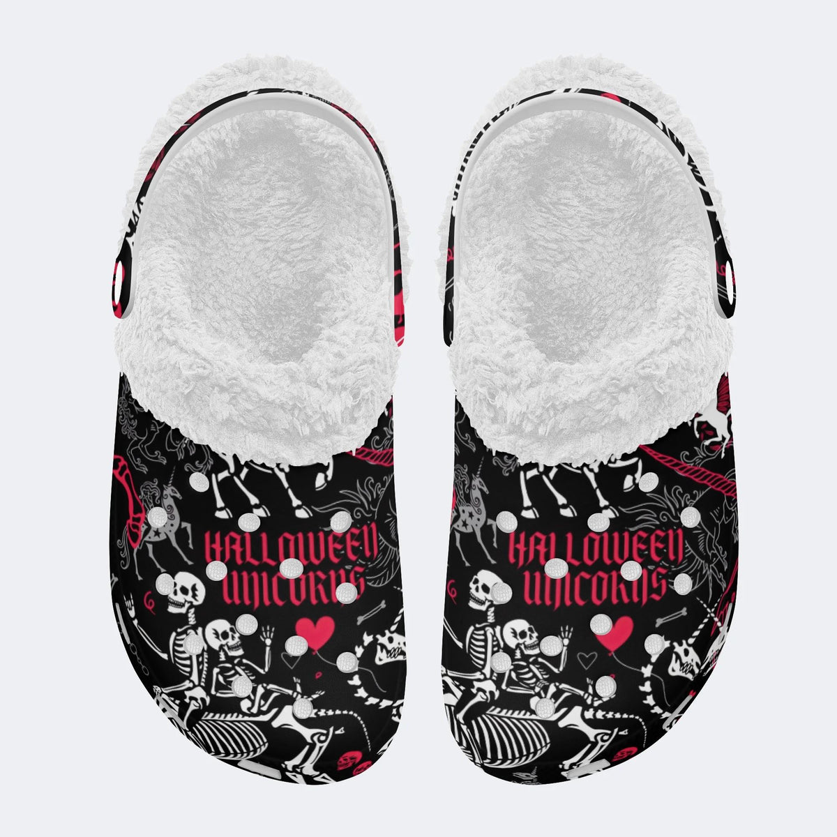 Halloween Horror Art Print - Fur Lined Slippers/Sandals