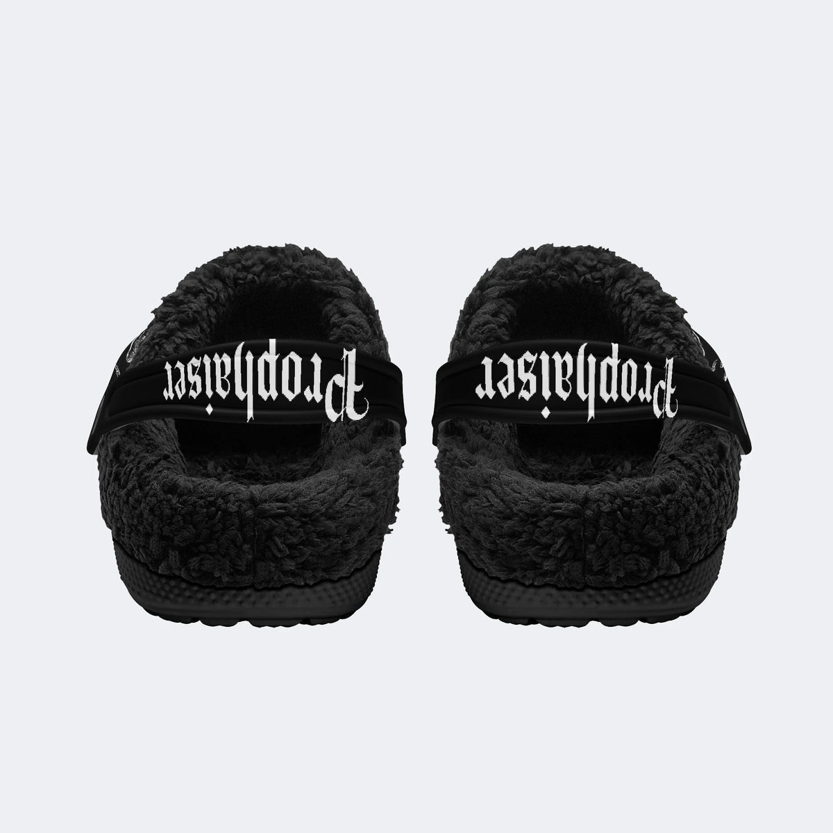 Gothic Skull Chain Thorn Prophesier‑Fur Lined Slippers/Sandals