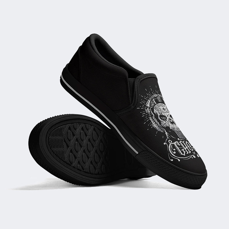 Horror-Totenkopf-Geist - Slip-On Schuhe 