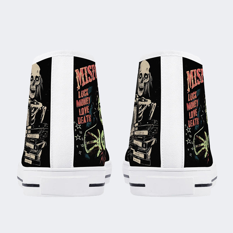 Unisex Halloween Totenkopf Druck - High Top Canvas