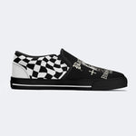 Black Death Print - Slip On Shoes