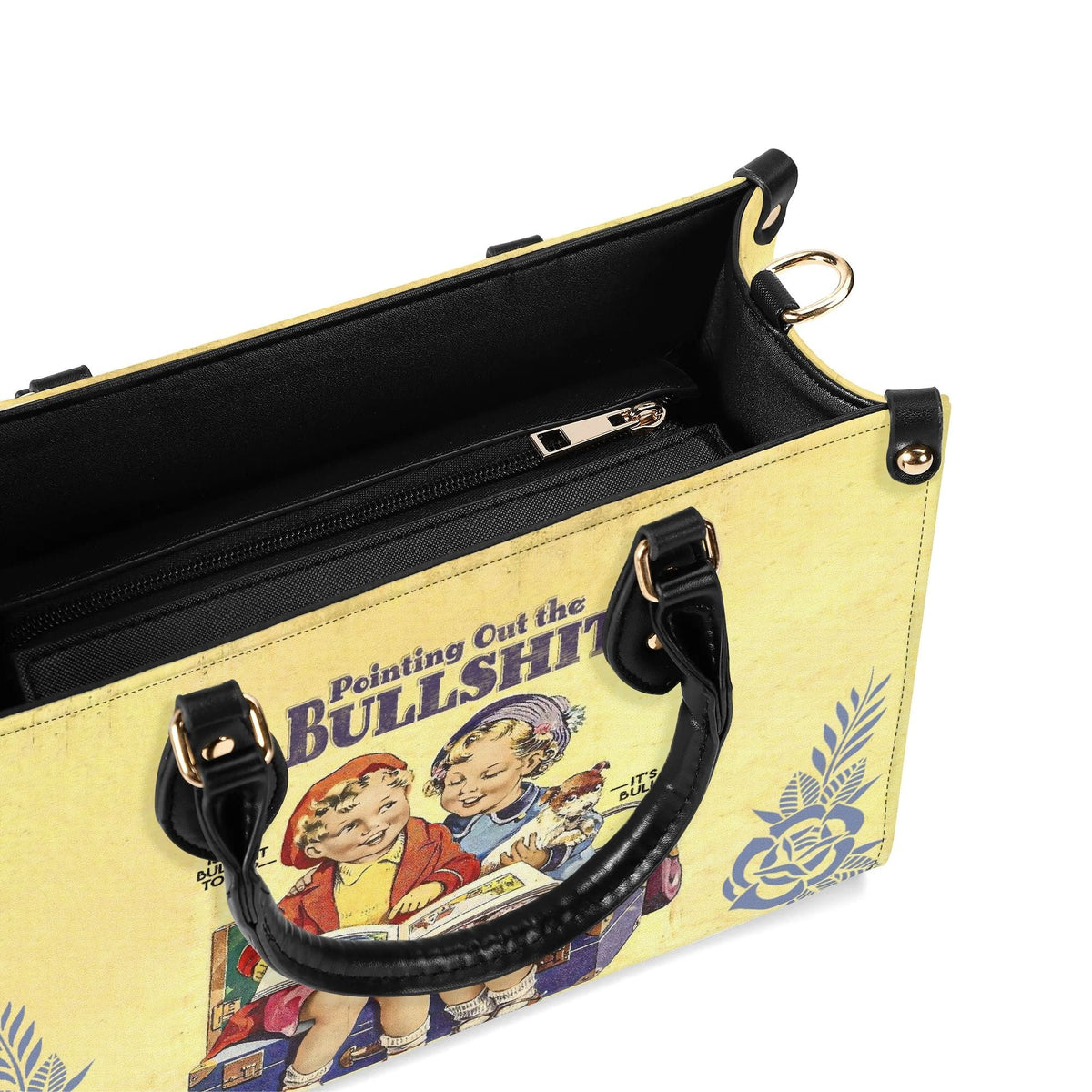 Pointing Out The Bullshit - Leather Handbag