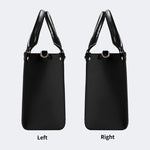 Old School Death Moth Vintage Print - Leather Handbag