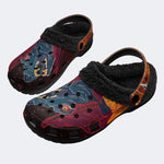 Dark Hell Demon Head - Fur Lined Slippers/Sandals