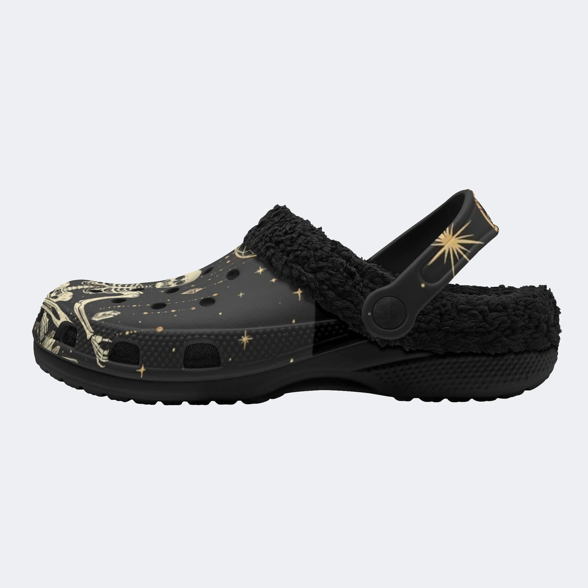 Dark Skull Crystal - Fur Lined Slippers/Sandals