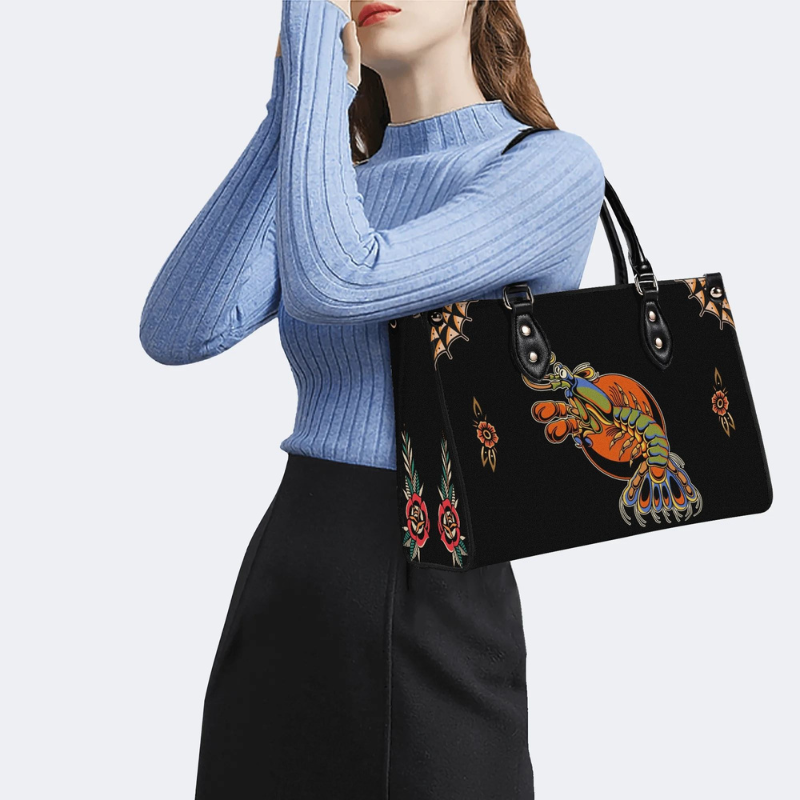 Boxing Shrimp Print Handbag Factory Direct Sales