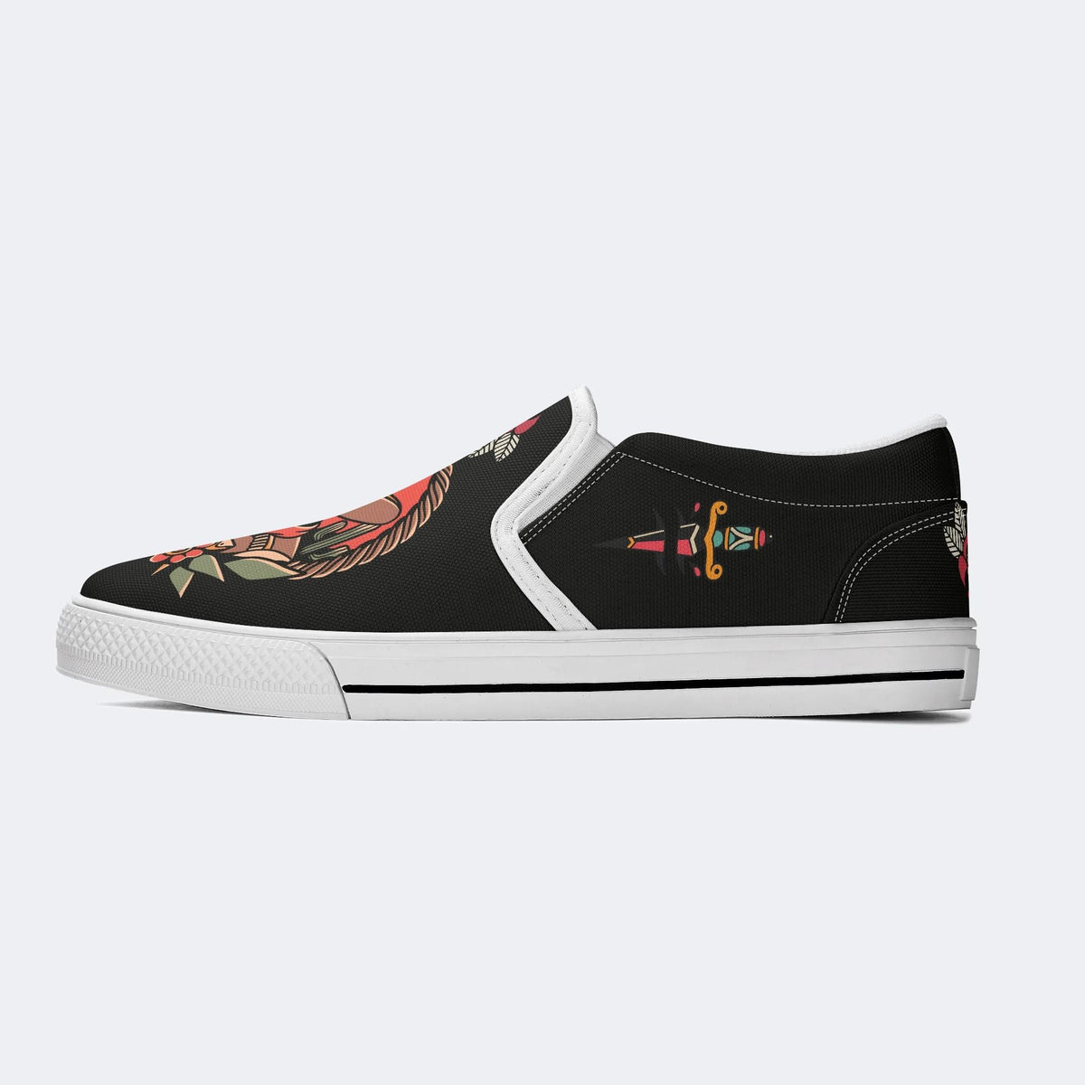 Cowboy Frog Print - Slip On Shoes