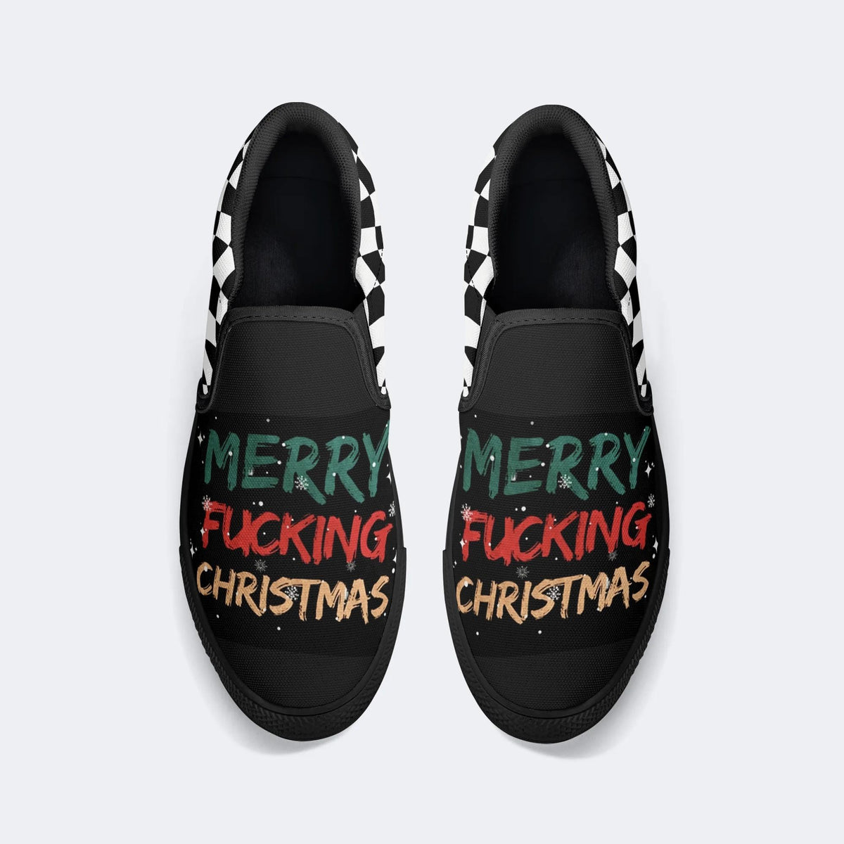 Merry Christmas Print - Slip On Shoes