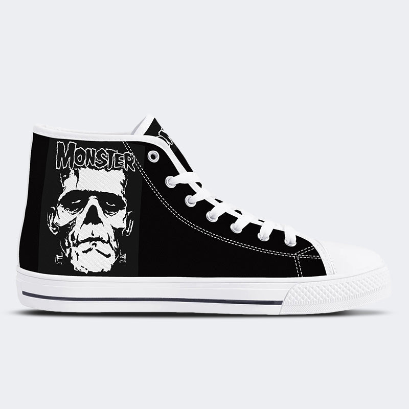 Unisex Monster Skull - High Top aus Canvas